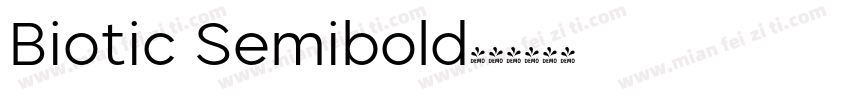 Biotic Semibold字体转换
